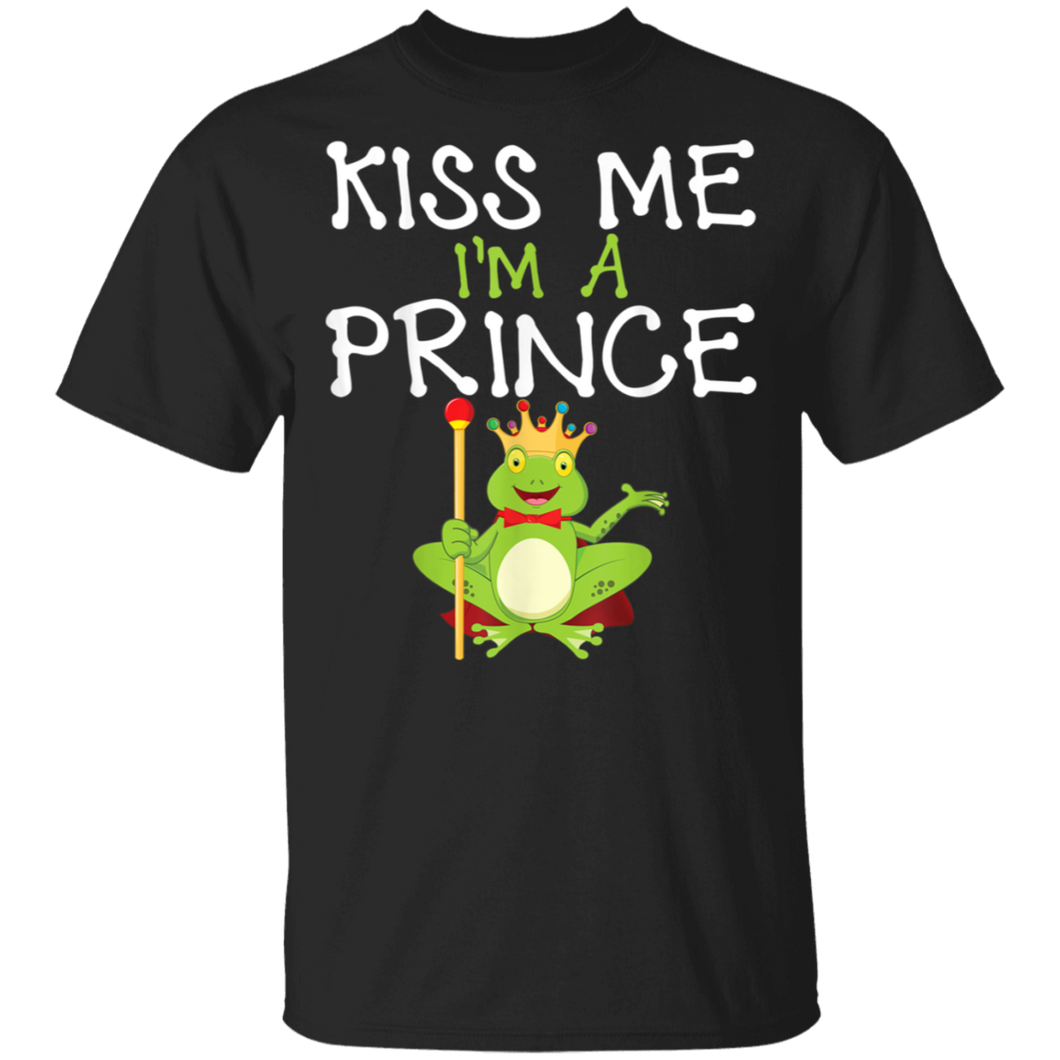 Kiss Me I_m A Funny Frog Prince Halloween for Frog Lover T-Shirt