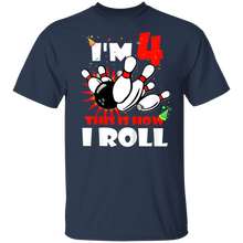 Load image into Gallery viewer, Kids This Is How I Roll 4 Years Old Tshirt Bowling Birthday Gift