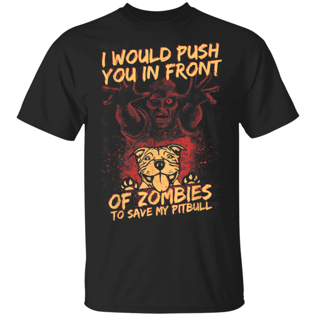 Halloween Zombies Save My Pitbull Dog For Men, Women _ Kids T-Shirt